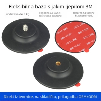 Dodatna oprema – baza s kugličnom glavom za akcijske kamere i pametne telefone, ljepiva baza, model FAM-66 / FAM-90, materijal plastika