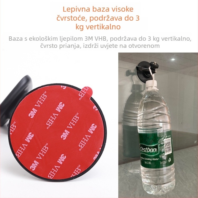 Dodatna oprema – baza s kugličnom glavom za akcijske kamere i pametne telefone, ljepiva baza, model FAM-66 / FAM-90, materijal plastika