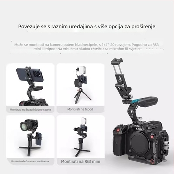 SmallRig metalni držač mobitela s horizontalnim i vertikalnim klipom za Apple/Android/DJI RS stabilizator seriju