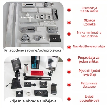 Proširena pločica za brzo oslobađanje 501PL za SLR kamere, kompatibilna s PTZ hidraulnom glavom, aluminijska legura, nosivost 6–10 kg