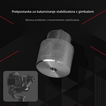 Balansni teret za gimbal DSLR s vijkom 1/4, nehrđajući čelik, 25 g