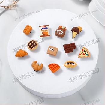 Gold leaf Crocs cvjetni ukrasi za obuće - otklonjivi dekorativni dodaci za sandale i papuče, model Crocs shoe flower, stil Chocolate Bread Series, marka Gold leaf, pogodna za ljeto, zimu, proljeće i jesen