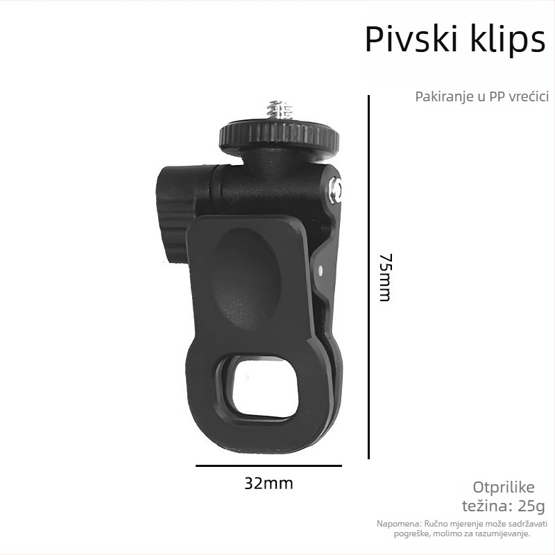 Moćna univerzalna klipsa za livestream s rasvjetom i pan-tilt glavom; podržava do 2 kg