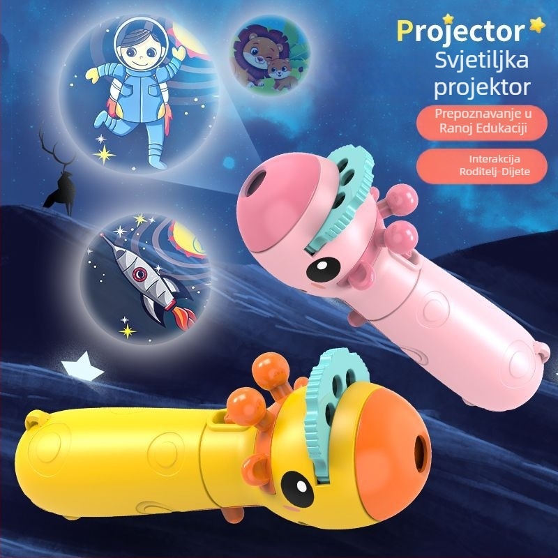 Projekcijska igračka lampe za djecu s motivima životinja, svjetleća funkcija, obrazovna plastična konstrukcija