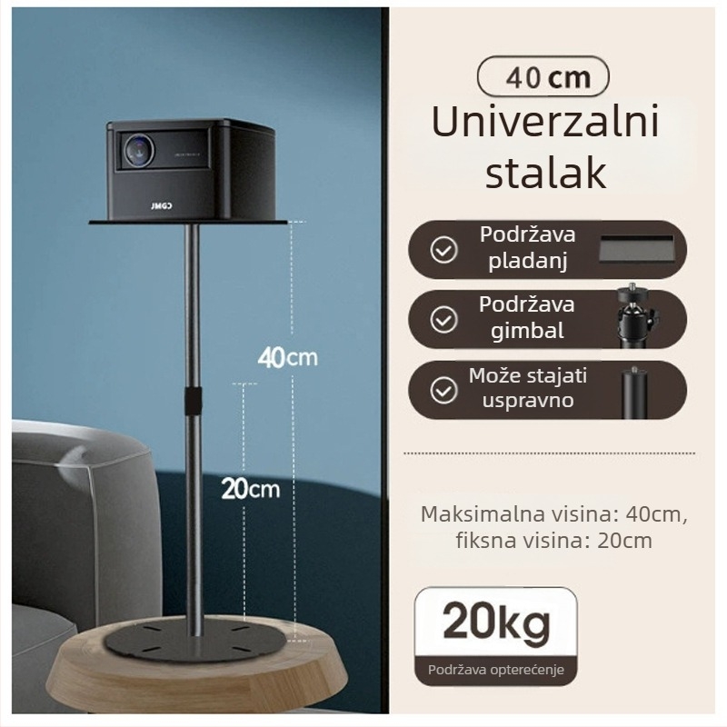 Metalna pločica za projektor s pan-tilt nosačem, višestruka upotreba, izvlačna i prilagodljiva, prijenosna