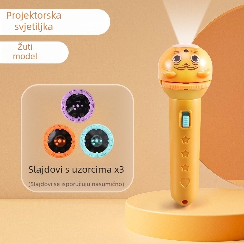 Dječji projekcijski svjetleći set – svijetleća edukativna igračka s likovima životinja, potiče ran razvoj i koordinaciju ruka-oko, plastično-gumeno tijelo, 3C certifikat