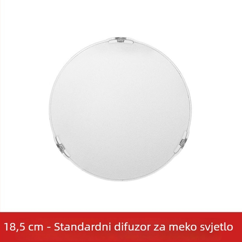 Minrui dodatna oprema za osvjetljenje Baorong bajonet — radarni poklop od aluminijske legure s heksagonalnom rešetkom za meko svjetlo; kompatibilno s kontinuiranim osvjetljenjem i bljeskalicom; nosivost 2-5 kg; težina 0.2 kg