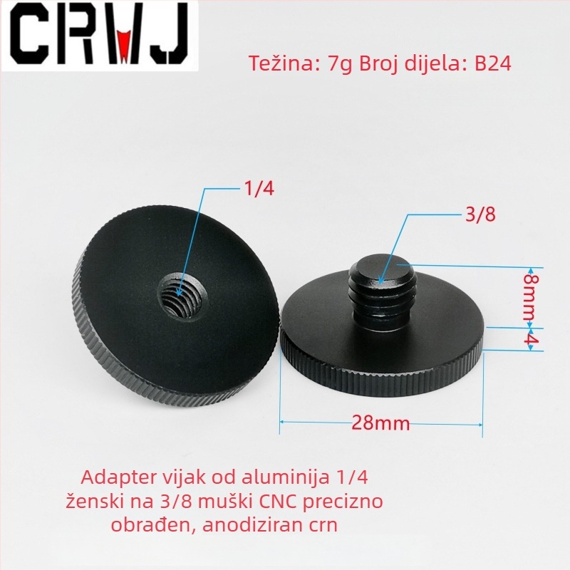 Glava stativa s konverzijskom maticom 1/4–3/8 i gumbom za ploču za brzo oslobađanje, aluminijska legura, model Z, nosivost 2–5 kg