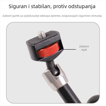 Čarobni rameni nosač za mobitel i mikrofon — univerzalni aluminijski spoj, dvostrani gimbal, dimenzije 11 x 7 inča, nosivost do 2 kg