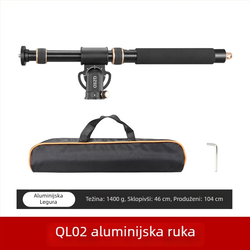 Gornji držač za pametni telefon i SLR kameru, QL-02, karbonska vlakna