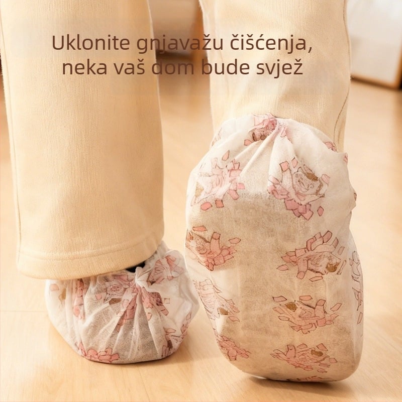 Jednokratne navlake za cipele za unutarnju upotrebu, debeli netkani materijal, vodootporne, protuklizne, otporne na habanje, za odrasle i učenike