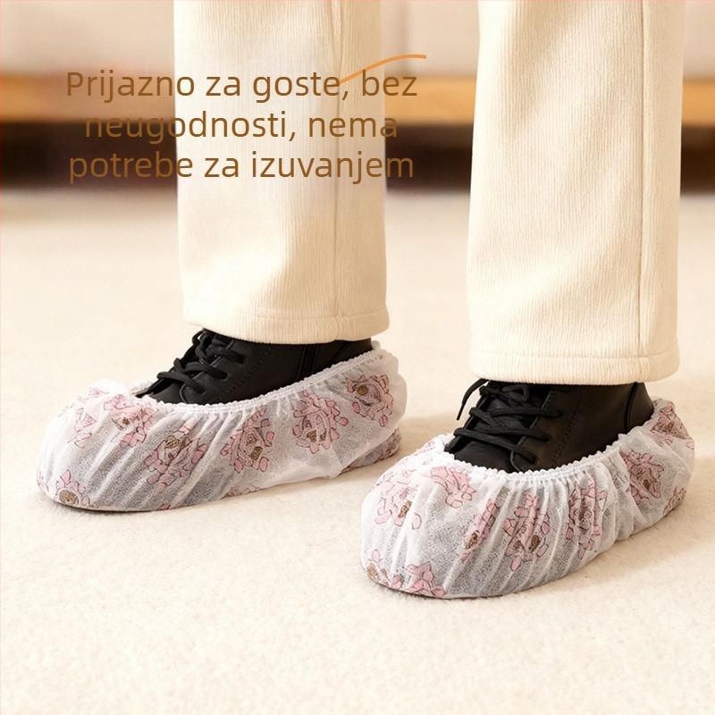Jednokratne navlake za cipele za unutarnju upotrebu, debeli netkani materijal, vodootporne, protuklizne, otporne na habanje, za odrasle i učenike