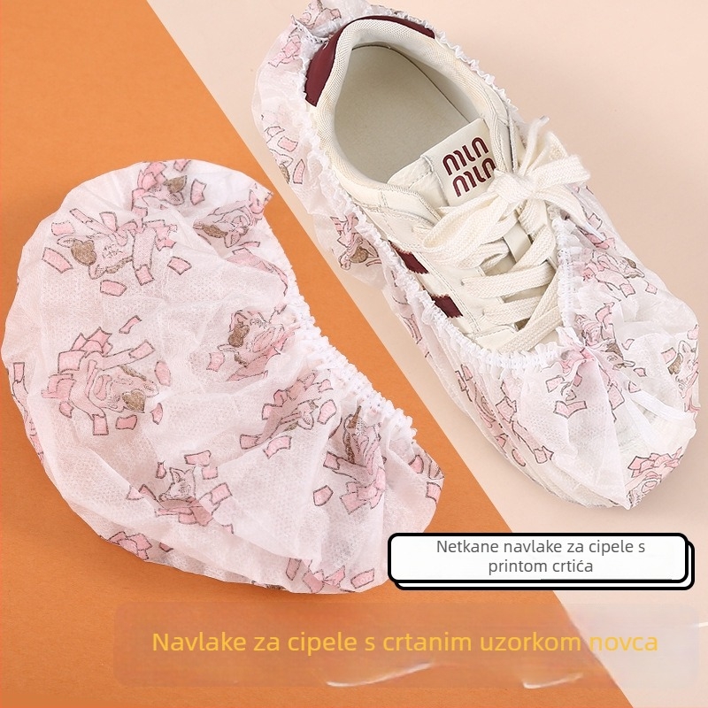 Jednokratne navlake za cipele za unutarnju upotrebu, debeli netkani materijal, vodootporne, protuklizne, otporne na habanje, za odrasle i učenike