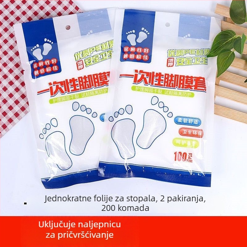 Jednokratne plastične zaštitnike za stopala za kućnu upotrebu, protivklizni, vodootporni, prozirni