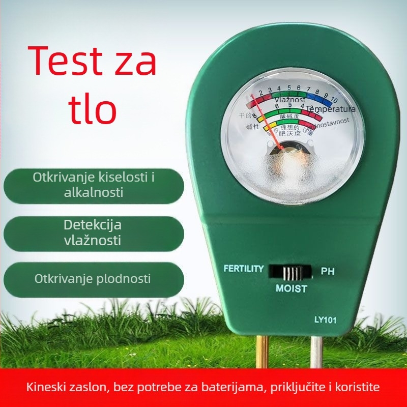 Test tla za pH i vlagu za kućno vrtlarstvo — mjeri pH tla, vlagu tla i hranjive tvari