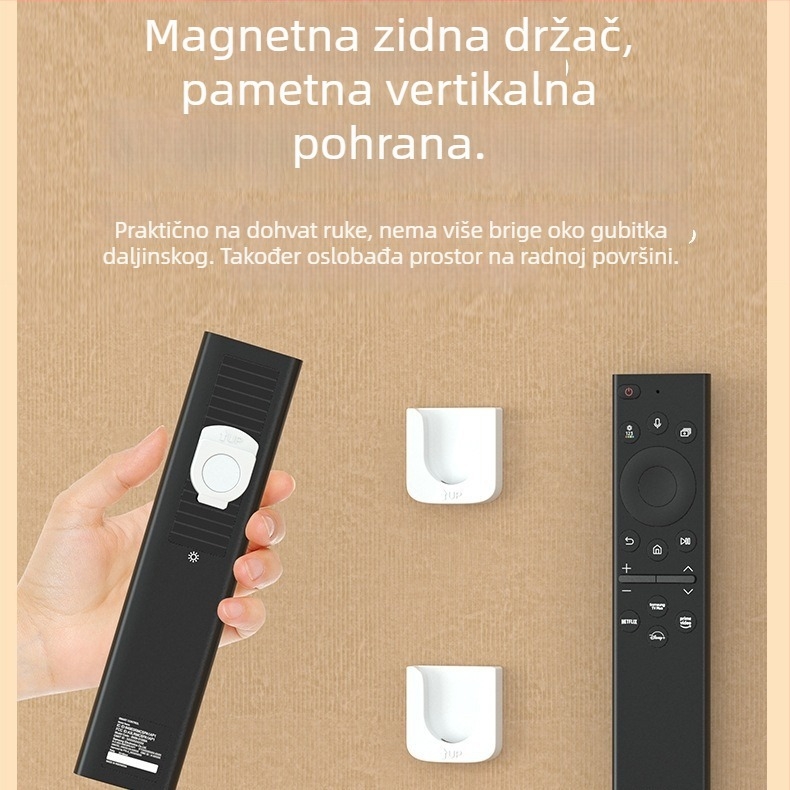 Ljepljiva kuka-organizator za daljinske upravljače, klima uređaje, televizore i projektore — ABS; jedan kuk; modern minimalistički stil; broj proizvoda 2305; težina 17 g
