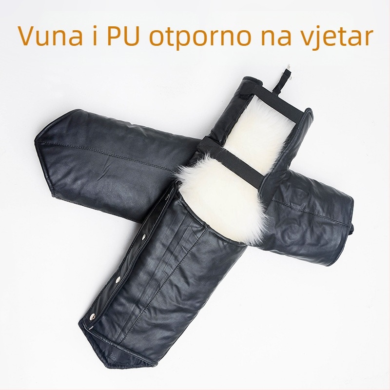 Zimska zaštita potkoljenice za motocikl s integriranom vunenom podstavom – debela, vjetrootporna zaštita koljena i potkoljenice