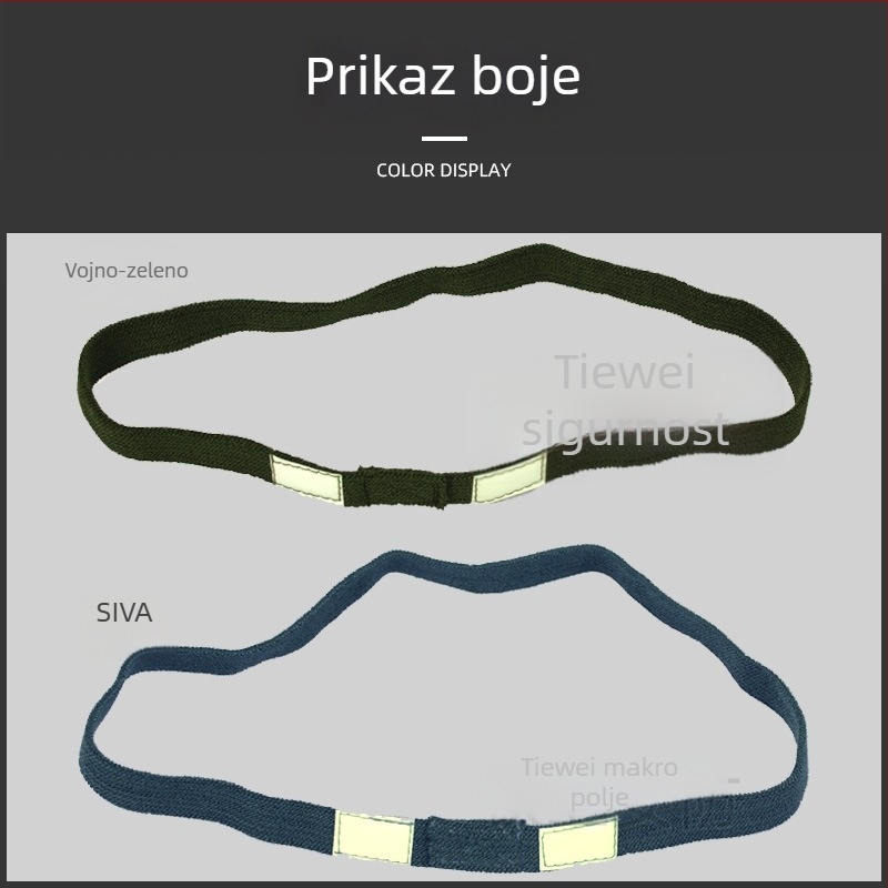 Dodatak kacigi za M1/MICH/M88: svijetleće mačje oko s reflektirajućom širokom elastičnom trakom, gumasti elastični materijal