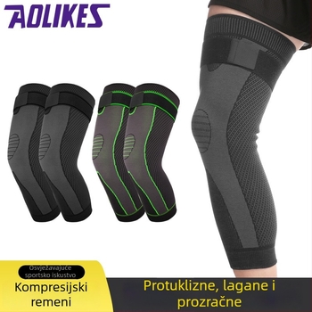 Kompresivne nogavice za potkoljenicu sa zaštitom koljena, produžene zaštite koljena, za vožnju biciklom, trčanje, košarku, nogomet i planinarenje – tople
