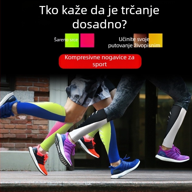 Prozračni štitnici za listove s kompresijskim koljenim štitnicima i čarapama, za trčanje, biciklizam, nogomet, košarku i planinarenje