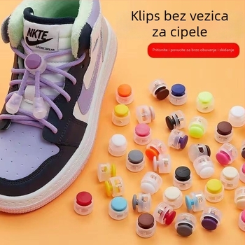 Elastični klips za šnuru za djecu 204501 za tenisice – bez vezivanja, jednostavan sportski stil, standardna duljina šnure
