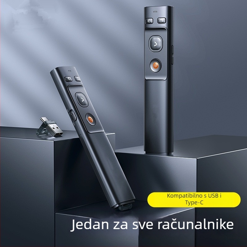 Baseus PPT Olovka za prebacivanje stranica ACFYB-0G — daljinsko upravljanje, digitalni pokazivač, višestruka kompatibilnost, bez plug-inova