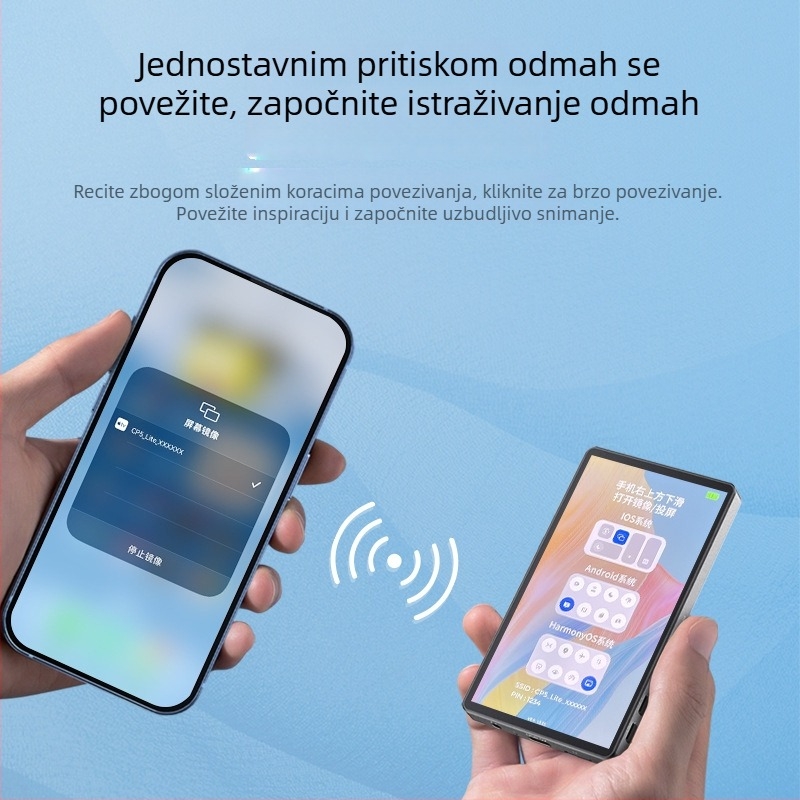 Selfie zaslon CP5 Lite – Jednostavno povezivanje jednim dodirom, Daljinsko fotografiranje (Maksimalna nosivost 2–5 kg; Težina 123 g)