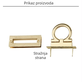 Metalna mortise brava od legure, marka Meters, polirani završetak, serija Mortise lock