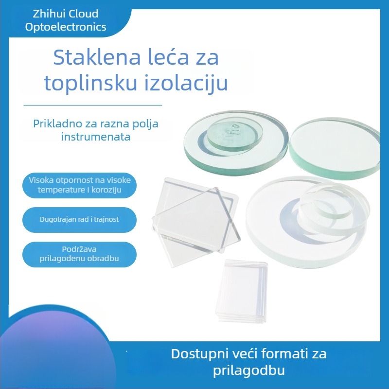 Toplotno izolirane staklene leće i prozori za visokotemperaturne izvore svjetla, za projektore i monitore