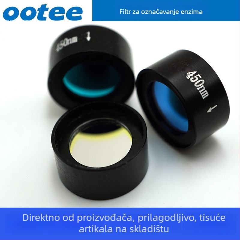 Filter uskog pojasa, optičko staklo, 365 nm, oblici: kvadratni, kružni, poseban oblik, debljina po narudžbi, brend OOTEE