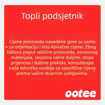 Infracrveni filter za kameru, četvrtasti s fasetiranim rubom, 750-850 nm, optičko staklo, OOTEE BP