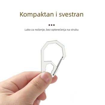 X-TOOLS Karabiner od nehrđajućeg čelika, oktagonalni oblik, brzo otpuštanje, višenamjenski, nosivost 20