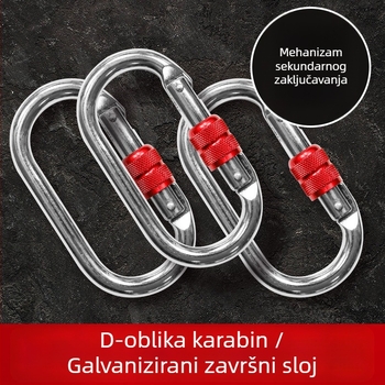 Vanjska metalna višefunkcionalna traka za ljuljačku s zaključavajućom kopčom i ograničavajućom kopčom (materijal: galvanizirano željezo; nosivost: 1000)