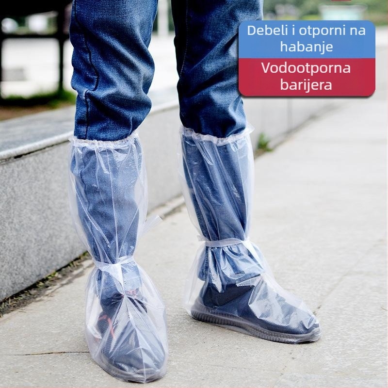Jednokratne vodootporne navlake za cipele s dugim visokim cilindrom, ojačane plastične zaštitne navlake za vanjsku upotrebu u uzgoju; Materijal: PE/plastika; Podrijetlo: provincija Hubei; Licenca XK16-204-04256