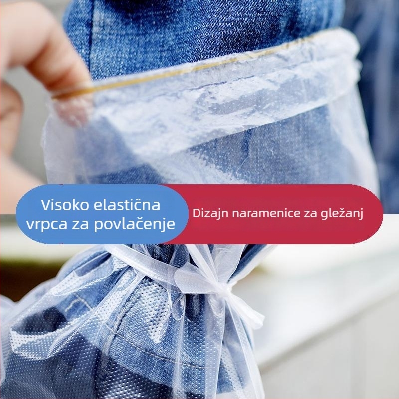 Jednokratne vodootporne navlake za cipele s dugim visokim cilindrom, ojačane plastične zaštitne navlake za vanjsku upotrebu u uzgoju; Materijal: PE/plastika; Podrijetlo: provincija Hubei; Licenca XK16-204-04256