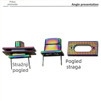 Pravokutna okretna brava za prtljagu – metalni hardver za prtljagu, model Y1280