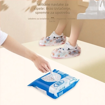 Jednokratne navlake za obuće za unutarnju upotrebu, deblje, od netkane tkanine, vodootporne, protuklizne, otporne na habanje, zidni sustav s izvučnim dizajnom