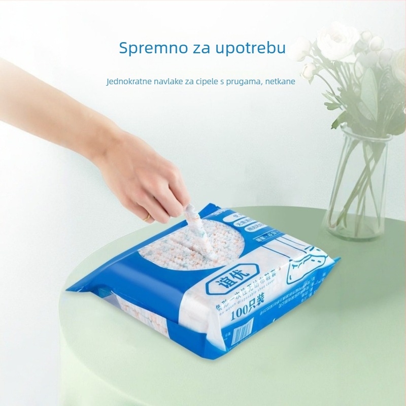 Jednokratne navlake za obuće za unutarnju upotrebu, deblje, od netkane tkanine, vodootporne, protuklizne, otporne na habanje, zidni sustav s izvučnim dizajnom