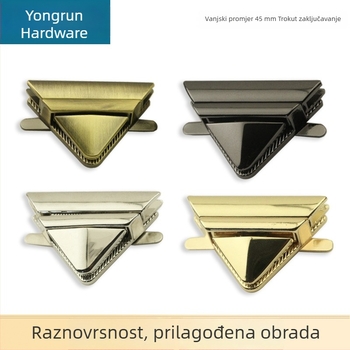 Triangle mortise lock za prtljagu • metal • model: Triangle mortise lock • kategorija: dodatna oprema za prtljagu