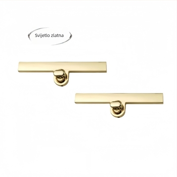 Ključ za prtljagu od cinkovog legura, lijevano, s rotirajućim klipom, poliran i elektroplatinirani premaz, težina 24 g, proljeće 2025