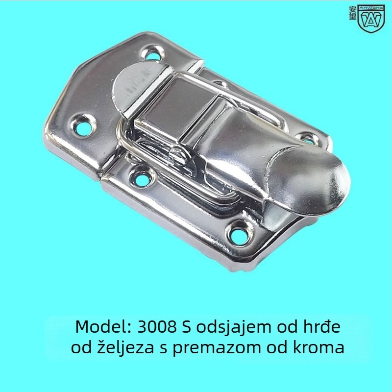Anwang 3008 metalna kutija kopča za torbe, kromirana završna obrada, moderni minimalistički stil
