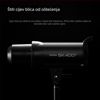 Staklena zaštitna kapica za cijev bljeskalice Shenniu SK400II, kompatibilna sa serijama SK/DP/Flash; zamjena oštećene robe.