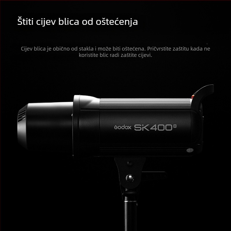 Staklena zaštitna kapica za cijev bljeskalice Shenniu SK400II, kompatibilna sa serijama SK/DP/Flash; zamjena oštećene robe.