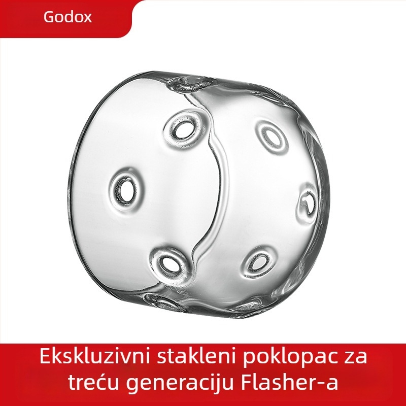 Staklena zaštitna kapica za cijev bljeskalice Shenniu SK400II, kompatibilna sa serijama SK/DP/Flash; zamjena oštećene robe.