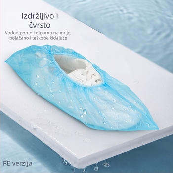 Jednokratne navlake za cipele za unutarnju upotrebu, univerzalna prilagodba, PE debeli plast, zaštita od prašine, vodootporne i protuklizne