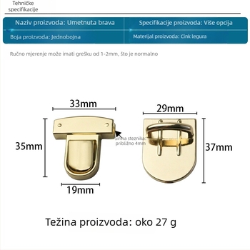 Brava za prtljagu Y1689 – dodatak za prtljagu, mehanizam zaključavanja