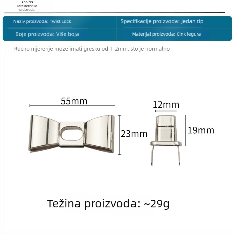 Brava za prtljagu – metalna, model Y1580, dodaci za prtljagu, proljeće 2024