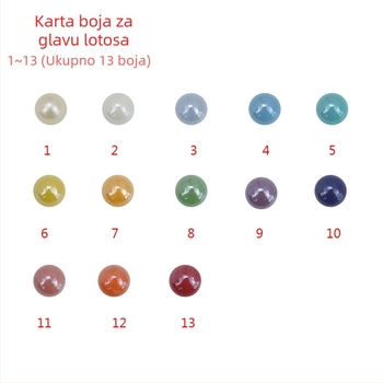 Koujin kopča za torbu, polukružni model, reljefna lotus glava, željezni materijal