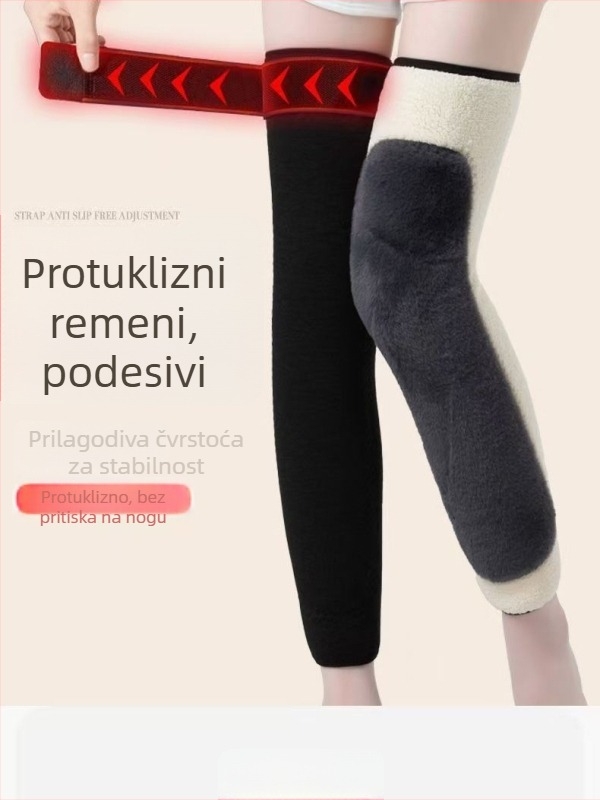 Zaštita koljena s toplom fleec-podlogom, produžena duljina, trake za pričvršćivanje, protuklizna za električni skuter