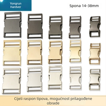 Visokokvalitetni metalni pribor za torbe: metalna kopča, brava za torbu, brava za karticu, čelični lokot, brava za torbu oko struka